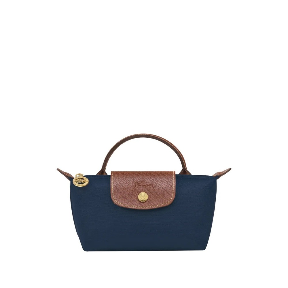 Longchamp Le Pliage Original Pouch With Handle Navy Small New With Tags